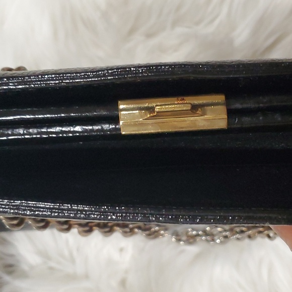 Vtg Koret black leather hand purse - Picture 6 of 16